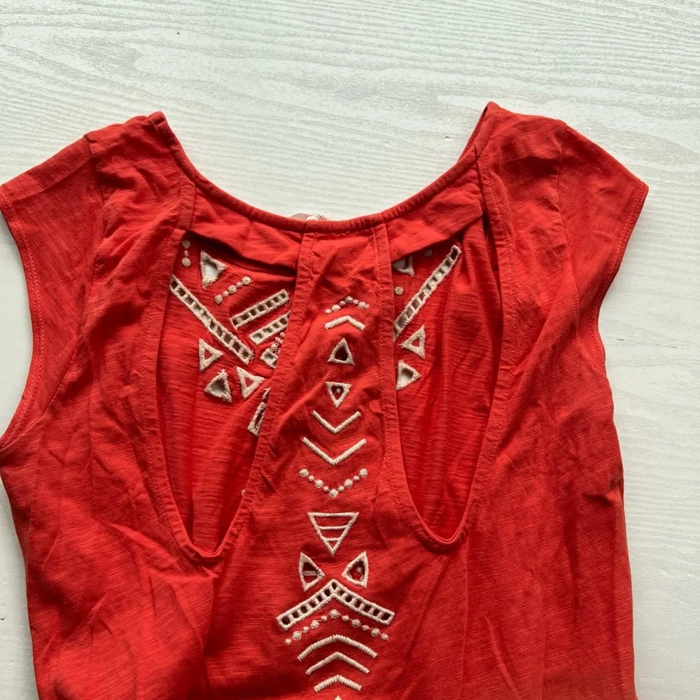 Free People Toosaloosa Cotton Slub Gauze Embroidered Meadow Dress Womens Small - Picture 15 of 16